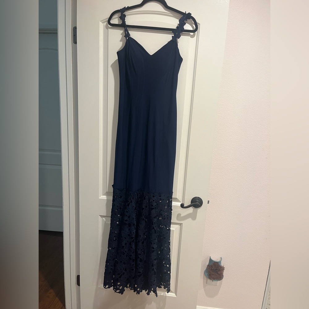 Like new Elegant Navy Blue Maxi Dress